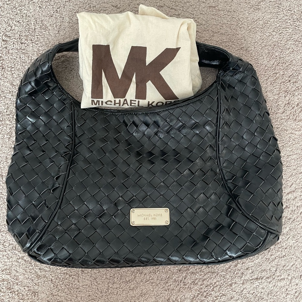 Michael Kors Black Leather Black Tote